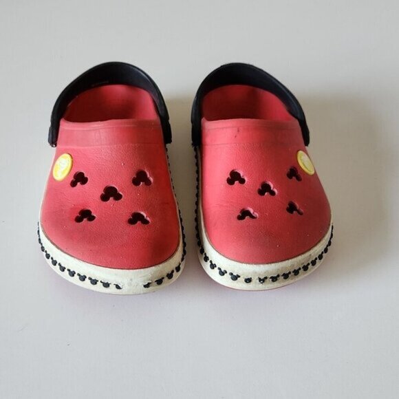 CROCS | Disney Mickey Mouse Shoes classic red kids sz 8 9 - Picture 3 of 4
